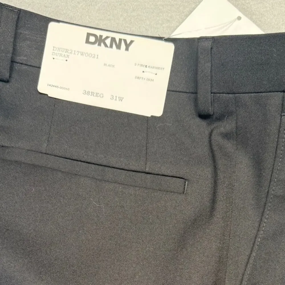 DKNY Men's Duran Modern-Fit Solid Suit Pants black 31X32 $95